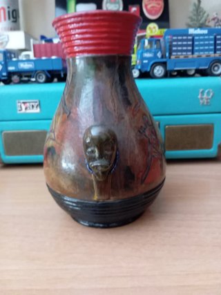 Jarrón antiguo madera años 60