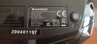Radio CD Cassette Sunstech CXUM53 Negra