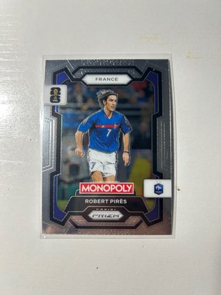 Carta Fútbol Robert Pirès Francia Panini Prizm