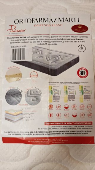 Colchónes 2 Uds ortopédicos, reversibles y cómodos