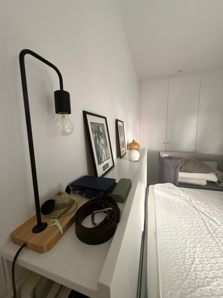 Cama Brimnes Ikea Blanca con Cabecero y colchón