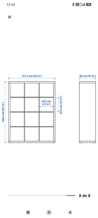 Estantería Kallax Ikea Beige.