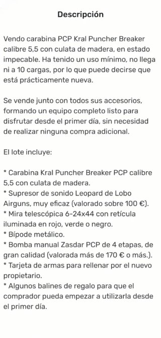 Equipo completo de PCP