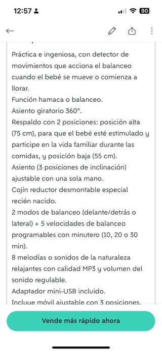 Hamaca para bebé