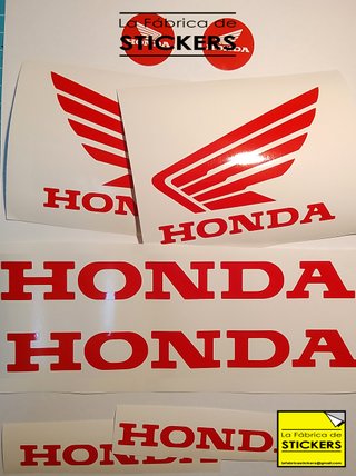 Pack 8 Pegatinas HONDA Vinilo alta calidad