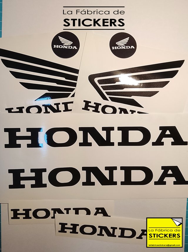 Pack 8 Pegatinas HONDA Vinilo alta calidad