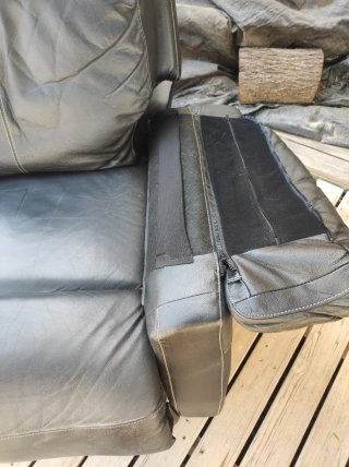 Sillón relax de polipiel negro