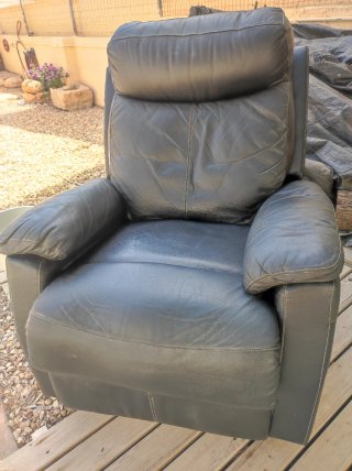 Sillón relax de polipiel negro