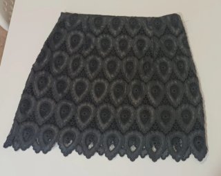 Minifalda Zara Encaje Negra Talla M