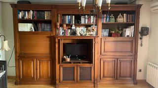 Mueble salón madera maciza modular