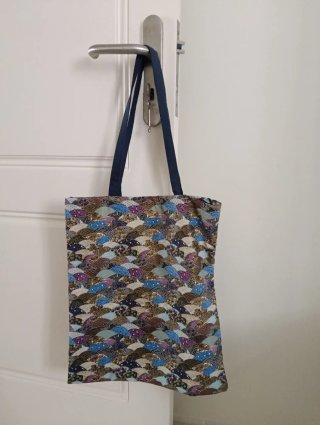 Bolsa Tote Bag Estampada en tonos azules