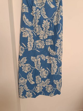Vestido largo Zara estampado cut out talla XL