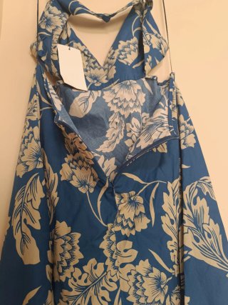 Vestido largo Zara estampado cut out talla XL