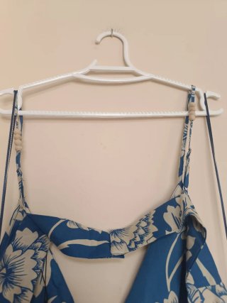 Vestido largo Zara estampado cut out talla XL