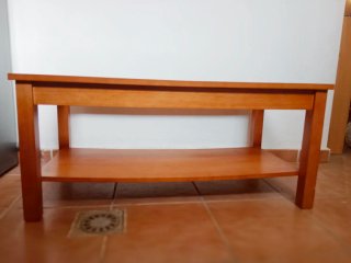 Mesa de centro madera y cristal