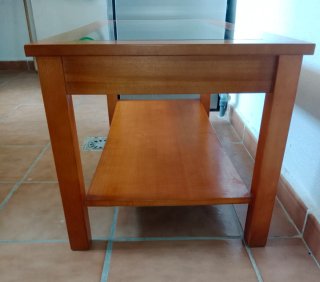 Mesa de centro madera y cristal