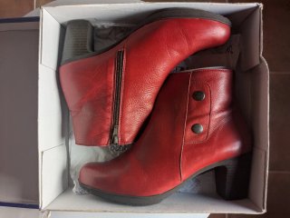 Botines rojos mujer