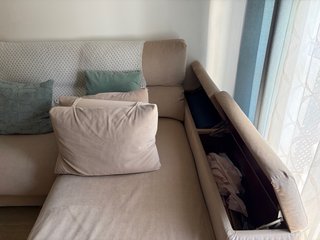 Sofá chaise longue 3 plazas beige