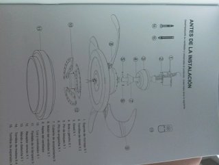Ventilador de techo con luz  retráctil y mando