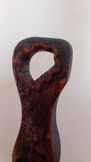 Sedia antica da caminetto in legno massello 1900