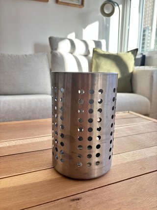 Escurridor cubiertos Ikea metal plateado