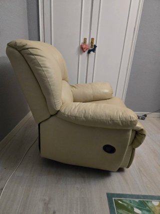 2 Sillones Relax Piel Beige