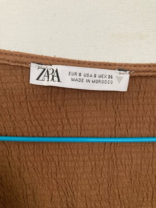Top Zara Verano Marrón Talla S