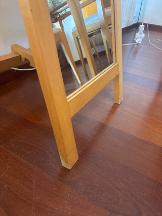 Espejo de pie madera japonesa (hinoki) y cristal