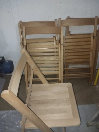 Sillas de madera plegables (6 unidades)