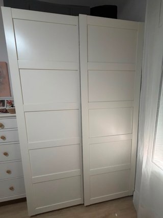 Armario IKEA PAX 150 cm blanco con puertas correde