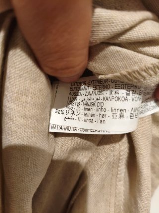 Vestido Zara Beige Lino Talla L