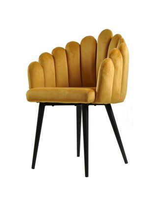 Sillón Devini Terciopelo Verde/Mostaza