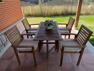 Conjunto de jardín en madera