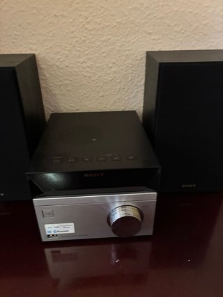 Altavoces Sony Negros y Plateados