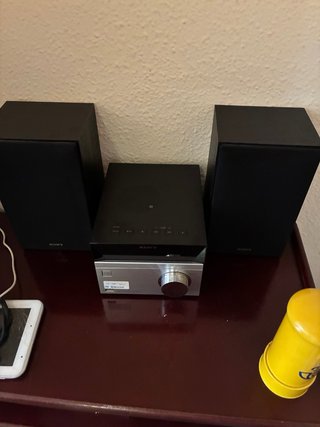 Altavoces Sony Negros y Plateados