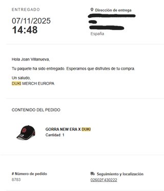 Gorra New Era Duki Negra Roja