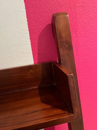 Estantería Escalera Madera Oscura