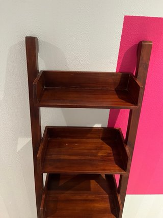 Estantería Escalera Madera Oscura