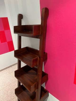 Estantería Escalera Madera Oscura