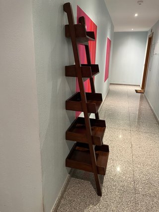 Estantería Escalera Madera Oscura