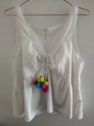 Blusa Zara tirantes con abalorios