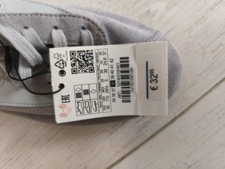 Zapatillas Zara Piel Gris