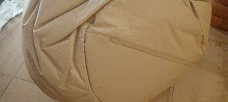 Puff pera beige polipiel