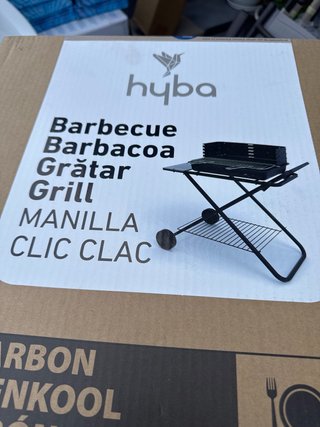 Barbacoa Carbón Portátil Negra