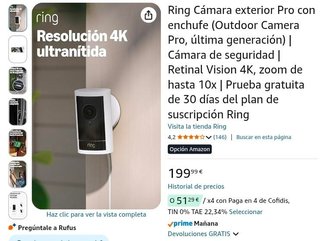 Ring Outdoor Cam Pro 4K – Última generación