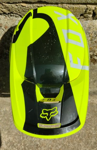 Casco FOX V1 Skew Fluo Yellow NIÑO  TALLA YL