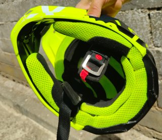 Casco FOX V1 Skew Fluo Yellow NIÑO  TALLA YL