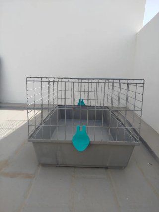 Jaula conejo con henera 77.5x46x40.5 cm