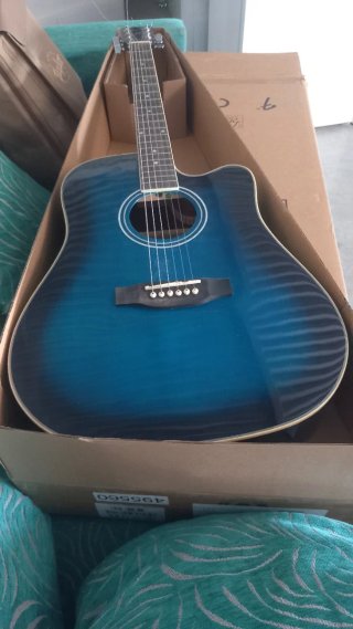 Guitarra Electroacústica Azul