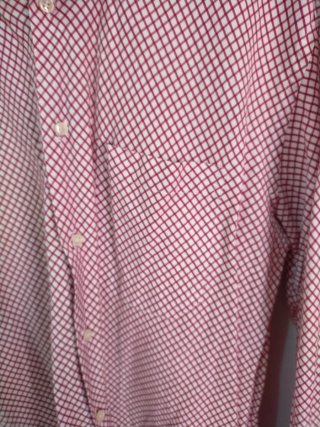 Camisa Green Coast cuadros roja y blanca Slim fit